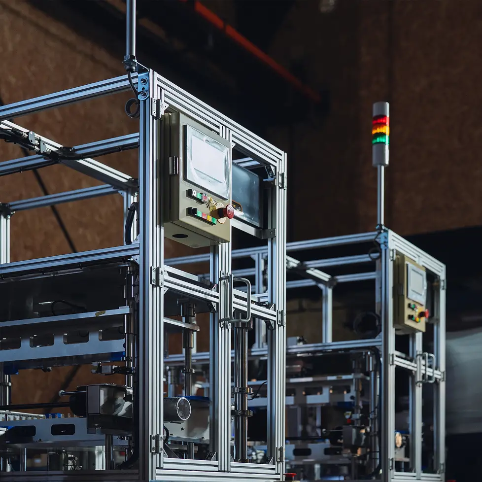 組立、検査、印字などの自動化